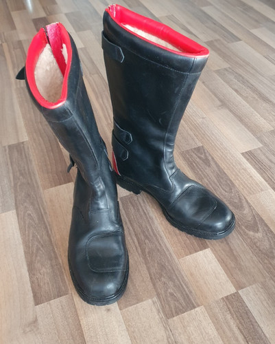 Vintage motorrad stiefel leder - stiefel,