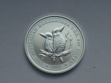 Australien, 1 Dollar 2001, Kookaburra, 1 OZ Silber, original