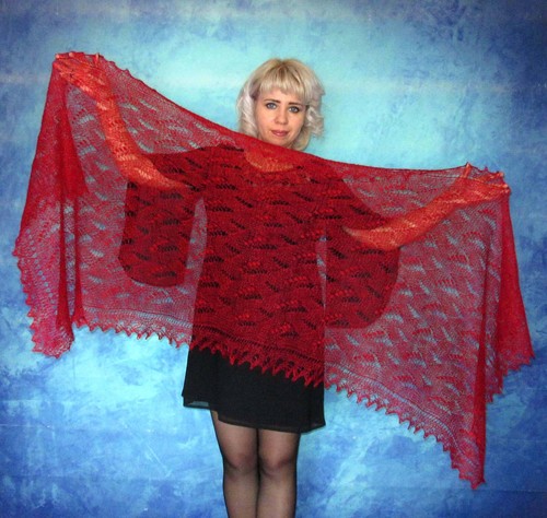 Gestrickter ziegenflaum schal - gestrickter,