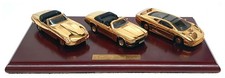 Maisto 1/38 Scale 3 Car Set 3JAGG - Jaguar E-Type XJS & XJ220 - 22ct Gold Plated
