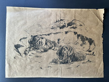 Otto Dill -  zwei Tiger -