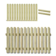 Holzpaket für Gartenzaun Lattenzaun 180 cm lang mit 13 Zaunlatten 2 Riegel