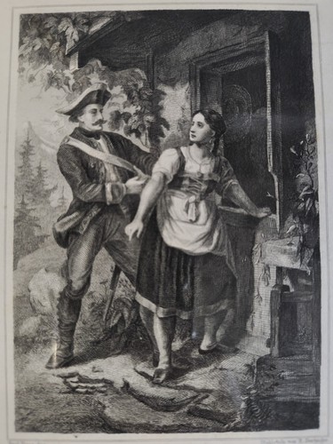 Antiker stahlstich goethe - stahlstich,