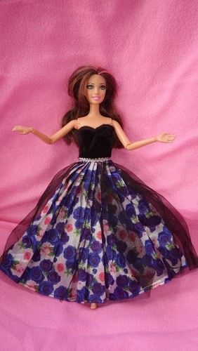 Barbie puppen kleid blumen - barbie,