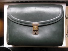 Schulranzen antik grün dickes Rindleder Deutschland 40-/60-iger gut erhalten