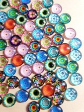 10 x Bunte Muster Cabochons
