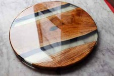 12 " Epoxid Harz Rund Table Top Holzmöbel Heim Dekor