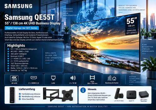 Zoll samsung qe55t uhd - zoll,