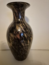 Glasvase mit Kupferglitzer Balusterform 70er Jahre vermutl. JOSKA Glas