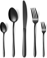Schwarz Edelstahl Besteck Set