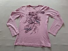 Damen Shirt, langarm, flieder mit Frontprint-Gr. S, Marke: Esprit