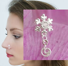 925 Silber Nasenpiercing Nasenstecker Nasenring Stecker Piercing Schmuck Mardin