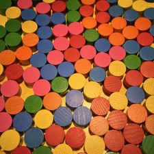 6 Holzkötzchen Holzklötze Ersatzteile Kunterbunt Quips Pippifax in 6 Farben