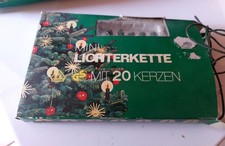 Mini Lichterkette  - 20 bunte Kerzen -  Weihnachten - Tannenbaum - vintage