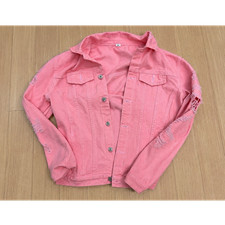 Mädchen Jeansjacke rosa aus