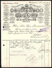 Rechnung berlin 1916 m - berlin, 1916,
