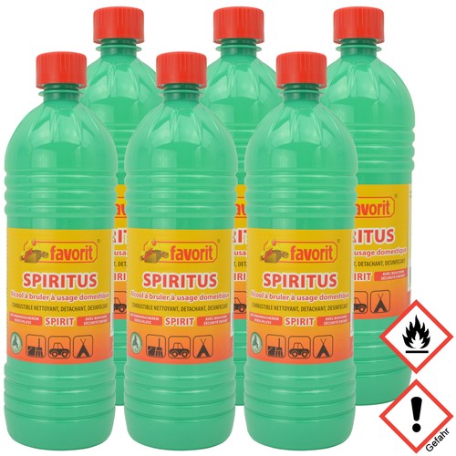 Brennspiritus für - 6x, 1l