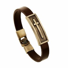 Armband Kreuz Lederarmband