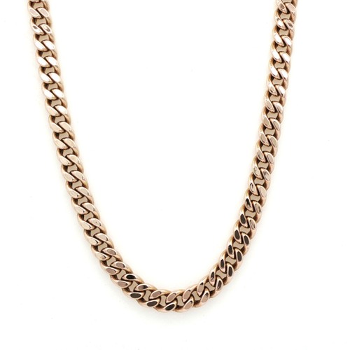 Panzerkette rotgold halbmassiv - rotgold,