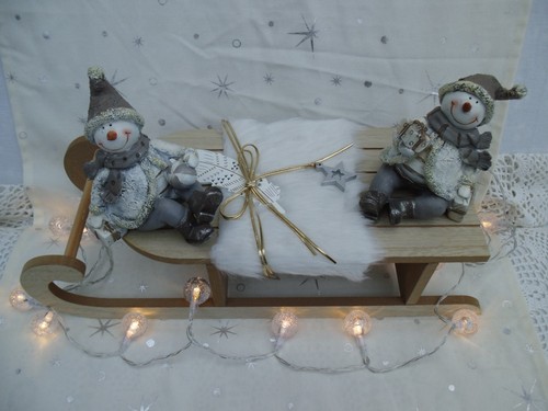 Weihnachtsschlitten holz 40cm - weihnachtsschlitten,