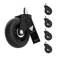 5x Bürostuhlrollen Bürostuhl Rollen Hartbodenrollen Weichbodenrollen Universal