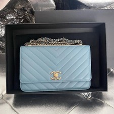 Chanel Boy Trendy Chevron Blue