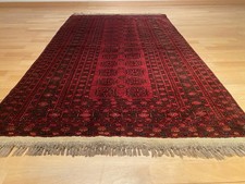 6288  "GEWASCHEN" Handgeknüpfter Afghan  200x112 Orientteppich Tappeto Carpet