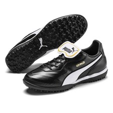 Puma Fußballschuhe Herren Schwarz Top TT Astro Turf Leder Trainingsschuhe Neu