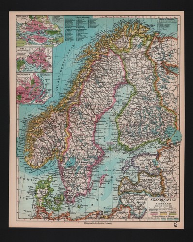 Landkarte map 1928