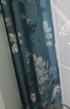 Gardinenschals 2 Stck. Blumenmuster (für Stange u. Röllchen geeignet)