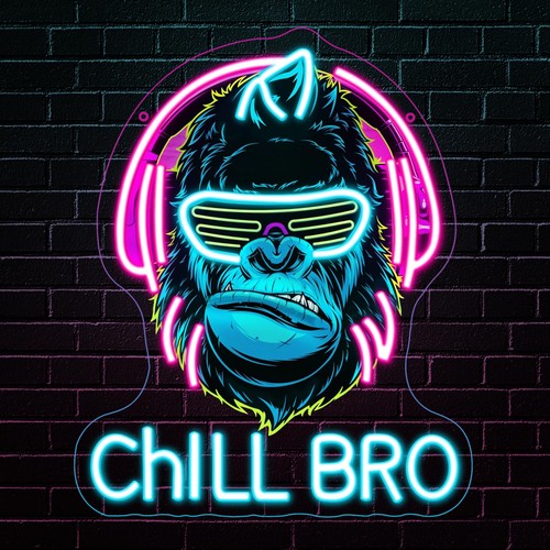 Chill bro gaming - bro, neon