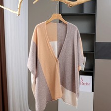 Damen-Woll-Poncho gestrickt