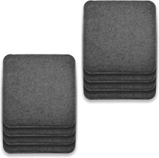 Rubberneck 547657 Filz Sitzkissen rutschfest eckig 8er Set Dunkelgrau Wie Neu