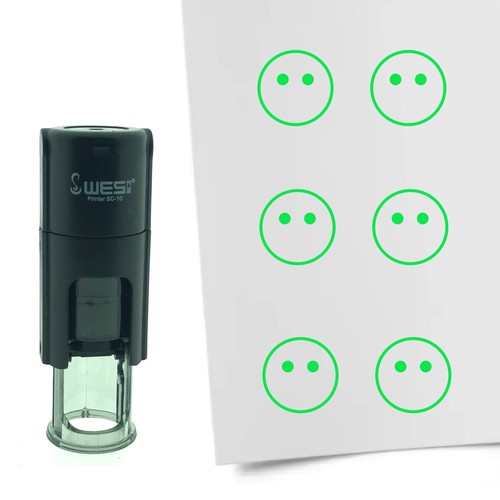 Stempel schweigender smiley - stempel,