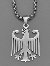 Stabile Edelstahl Venezianer Halskette 60cm Adler Deutschland in silber o. gold
