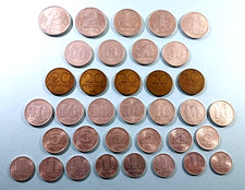 M009 DDR 35 Münzen, sortierte