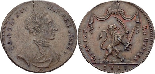 Pommern schweden jeton 1717 - pommern,