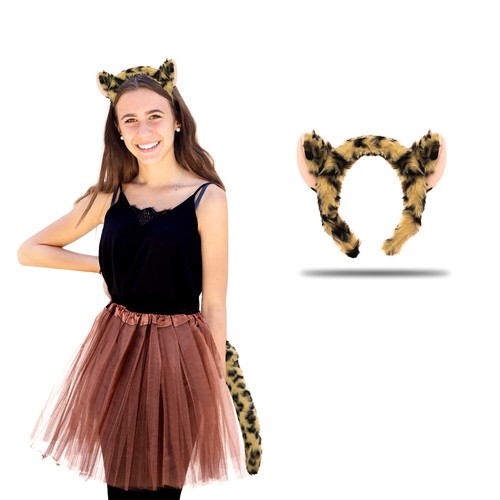 Kostüm set leopard haarreif - leopard,