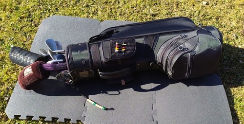 Golfbag mit vielen schlägern - mit,