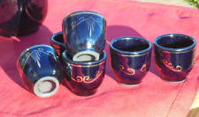 edles Likörservice mit 6 Gläsern - Steingut