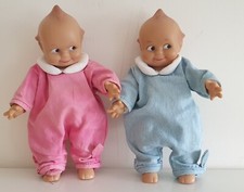 VINTAGE - 2 x 1985 China Kwepie Jesco Puppe Baby - Herz  Päarchen Zwillinge
