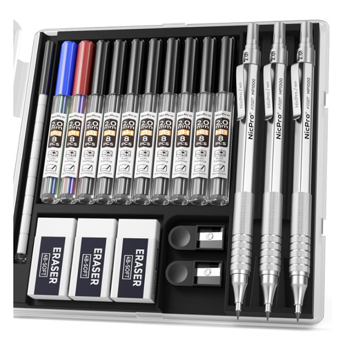 Nicpro 2mm druckbleistifte set - nicpro,
