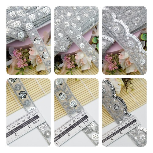 Silber sequenz stickerei - silber,