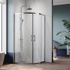 Viertelkreis Runddusche Duschabtrennung Duschkabine 90x90 80x80 ESG H: 185/195cm