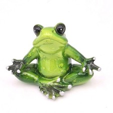 Frosch Yoga grün - Deko Figur aus Kunststein von Formano 
