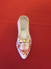Porzellanschuh Handbemalt Von MPM Saxonia mit roter Indischer Malerei