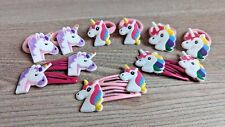Einhorn Haargummi/Haarspangen Doppelpack Set. Mädchen Geburtstag Pferd Pony Süß