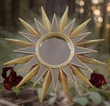 Spiegel Sonne Wandspiegel gold