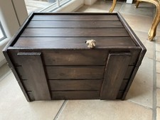 Alte Holztruhe Holzkiste Truhe Aufbewahrungs-Box Holz Landhaus  Shabby Nähkasten