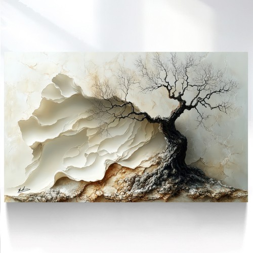 Leinwand bild landschaft baum - landschaft,